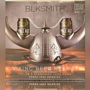 Price Drop ↘️↘️↘️NEW! BLKSMITH Viking Drinking Hat Fits 16" - 24" Head OPEN BOX
